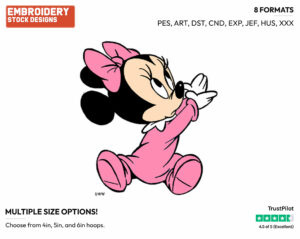 Baby Minnie - Disney Babies - Embroidery Design in 3 sizes & 8 formats