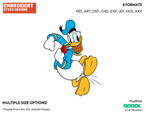Clicking His Heels Together - Disney's Donald Duck - Embroidery Design in 3 sizes & 8 formats