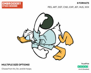 Bowling - Disney's Donald Duck - Embroidery Design in 3 sizes & 8 formats