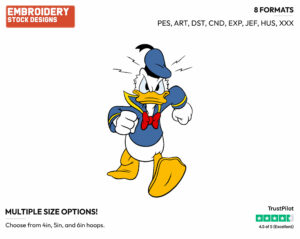 Angry Donald Duck - Disney's Donald Duck - Embroidery Design in 3 sizes & 8 formats
