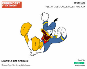 Donald Duck Temper Tantrum - Disney's Donald Duck - Embroidery Design in 3 sizes & 8 formats