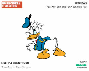 Irritated - Disney's Donald Duck - Embroidery Design in 3 sizes & 8 formats