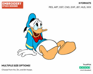 Guilty Donald Duck - Disney's Donald Duck - Embroidery Design in 3 sizes & 8 formats