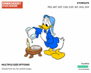 Hungry - Disney's Donald Duck - Embroidery Design in 3 sizes & 8 formats