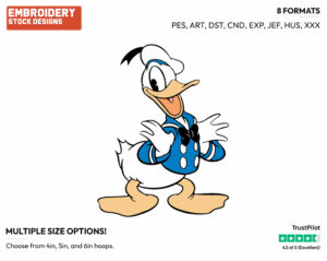 Donald - Disney's Classic Donald & Daisy Duck - Embroidery Design in 3 sizes & 8 formats