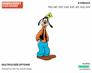 Goofy - Disney's Goofy - Embroidery Design in 3 sizes & 8 formats