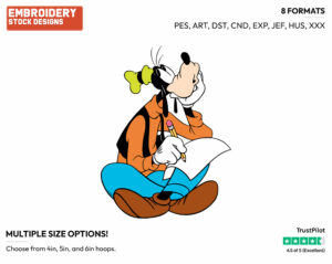 Goofy Writing - Disney's Goofy - Embroidery Design in 3 sizes & 8 formats