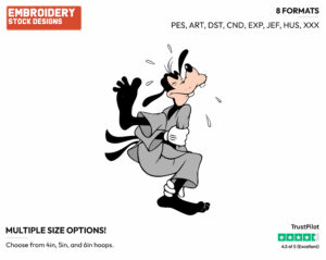 Goofy Trying Judo - Disney's Goofy - Embroidery Design in 3 sizes & 8 formats