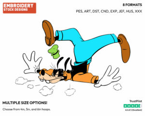 Goofy Walking - Disney's Goofy - Embroidery Design in 3 sizes & 8 formats