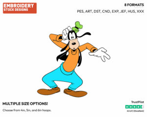 Goofy Looking Lost - Disney's Goofy - Embroidery Design in 3 sizes & 8 formats