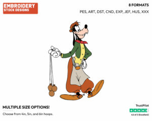 Gaucho Goofy - Disney's Goofy - Embroidery Design in 3 sizes & 8 formats