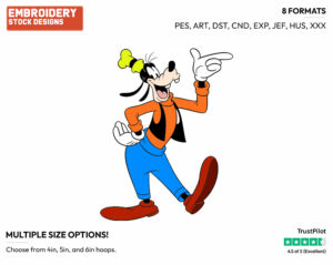 Pointing - Disney's Goofy - Embroidery Design in 3 sizes & 8 formats
