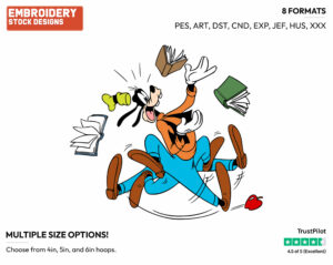 Slipping - Disney's Goofy - Embroidery Design in 3 sizes & 8 formats