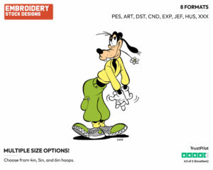 Dreamy Goofy - Disney's Goofy - Embroidery Design in 3 sizes & 8 formats