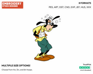 Dizzy Goofy - Disney's Goofy - Embroidery Design in 3 sizes & 8 formats