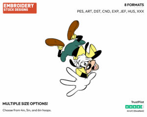 Goofy From Above - Disney's Goofy - Embroidery Design in 3 sizes & 8 formats