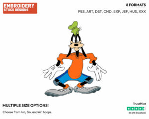 Intimidating Goofy - Disney's Goofy - Embroidery Design in 3 sizes & 8 formats