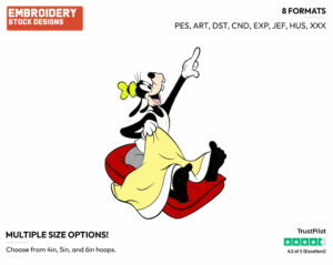Camping - Disney's Goofy - Embroidery Design in 3 sizes & 8 formats