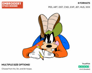 Writing - Disney's Goofy - Embroidery Design in 3 sizes & 8 formats