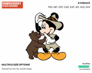 Mickey, Baby Bear - Disney's Mickey Mouse - Embroidery Design in 3 sizes & 8 formats