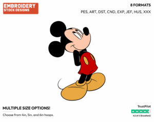 Mickey Mouse - Disney's Mickey Mouse - Embroidery Design in 3 sizes & 8 formats