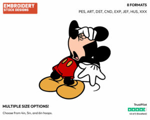 Mickey Mouse - Disney's Mickey Mouse - Embroidery Design in 3 sizes & 8 formats