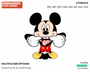 Making Faces - Disney's Mickey Mouse - Embroidery Design in 3 sizes & 8 formats