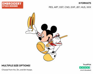 Dancing - Disney's Mickey Mouse - Embroidery Design in 3 sizes & 8 formats