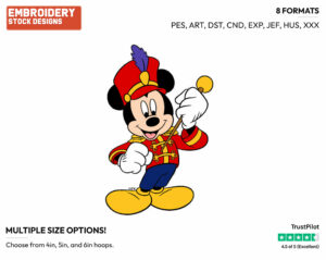 Mickey Mouse In Parade - Disney's Mickey Mouse - Embroidery Design in 3 sizes & 8 formats