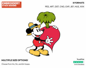 Mickey, Giant Raddish - Disney's Classic Mickey Mouse - Embroidery Design in 3 sizes & 8 formats