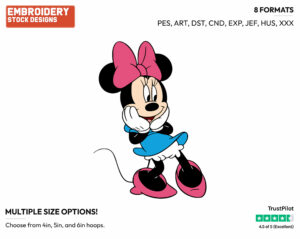 Surprised Minnie - Disney's Minnie Mouse - Embroidery Design in 3 sizes & 8 formats