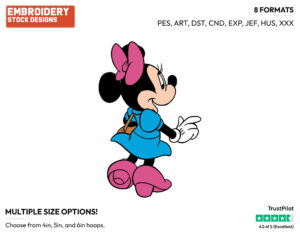 Minnie, Purse - Disney's Minnie Mouse - Embroidery Design in 3 sizes & 8 formats