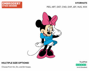 Minnie Has An Idea - Disney's Minnie Mouse - Embroidery Design in 3 sizes & 8 formats
