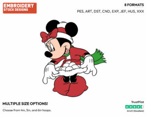 Minnie Snowballs - Disney's Minnie Mouse - Embroidery Design in 3 sizes & 8 formats