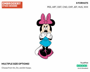 Speechless - Disney's Minnie Mouse - Embroidery Design in 3 sizes & 8 formats