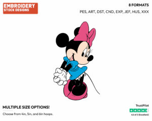 Minnie Mouse - Disney's Minnie Mouse - Embroidery Design in 3 sizes & 8 formats