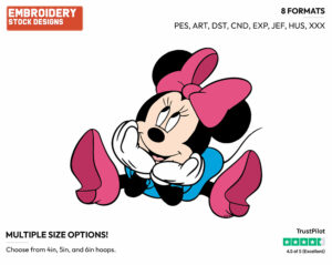 Minnie Mouse - Disney's Minnie Mouse - Embroidery Design in 3 sizes & 8 formats