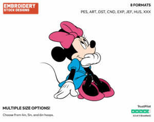 Minnie - Disney's Minnie Mouse - Embroidery Design in 3 sizes & 8 formats