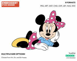 Minnie Mouse - Disney's Minnie Mouse - Embroidery Design in 3 sizes & 8 formats