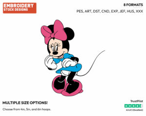 Coy - Disney's Minnie Mouse - Embroidery Design in 3 sizes & 8 formats