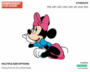 Dreamy - Disney's Minnie Mouse - Embroidery Design in 3 sizes & 8 formats