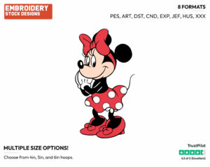 Posing - Disney's Classic Mickey Mouse - Embroidery Design in 3 sizes & 8 formats