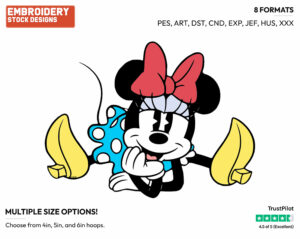 Posing - Disney's Classic Mickey Mouse - Embroidery Design in 3 sizes & 8 formats