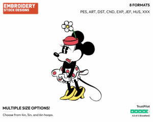 All Dressed Up - Disney's Classic Mickey Mouse - Embroidery Design in 3 sizes & 8 formats