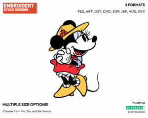 Hiking - Disney's Classic Mickey Mouse - Embroidery Design in 3 sizes & 8 formats