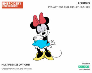 Giggling - Disney's Classic Mickey Mouse - Embroidery Design in 3 sizes & 8 formats