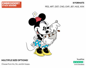 Baking - Disney's Classic Mickey Mouse - Embroidery Design in 3 sizes & 8 formats