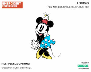Romantic - Disney's Classic Mickey Mouse - Embroidery Design in 3 sizes & 8 formats