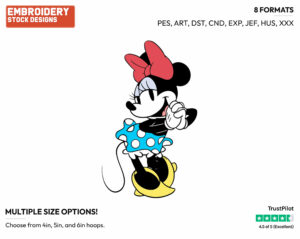 Sweet - Disney's Classic Mickey Mouse - Embroidery Design in 3 sizes & 8 formats
