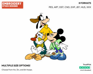 Young Goofy, Donald, Mickey - Disney's Mickey, Donald & Goofy - Embroidery Design in 3 sizes & 8 formats